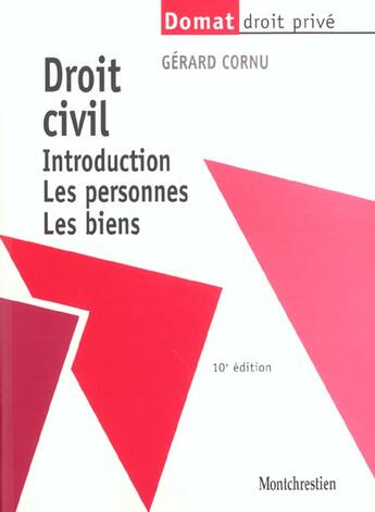 Couverture du livre « Droit civil tome 1 : introduction » de Gerard Cornu aux éditions Lgdj