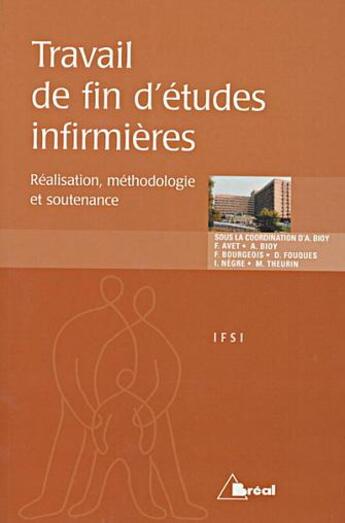 Couverture du livre « Travail de fin d'études infirmières » de  aux éditions Breal