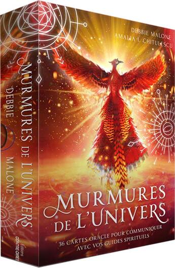 Couverture du livre « Murmures de l'univers : 36 cartes oracle pour communiquer avec vos guides spirituels » de Debbie Malone et Amalia Chitulescu aux éditions Contre-dires