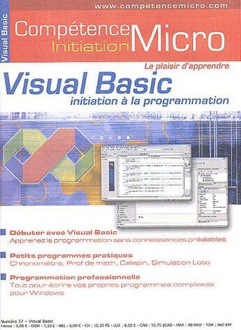 Couverture du livre « Visual basic ; initiation à la programmation » de  aux éditions Knowware