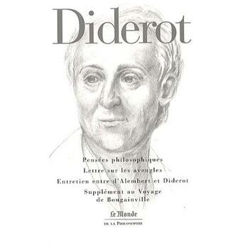 Couverture du livre « Entretien entre D'Alembert et Diderot ; supplément au voyage Debougainville ; pensée » de Denis Diderot aux éditions Flammarion