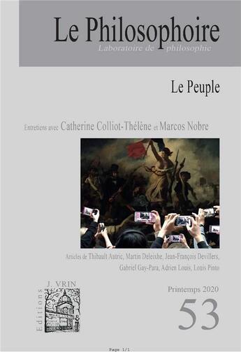 Couverture du livre « Le philosophoire n 53 le peuple - avril 2020 » de  aux éditions Philosophoire