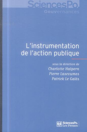 Couverture du livre « L'instrumentation de l'action publique » de  aux éditions Presses De Sciences Po