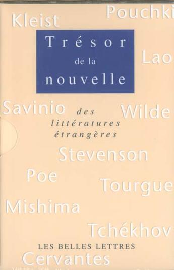 Couverture du livre « Tresor de la nouvelle des litteratures etrangeres » de  aux éditions Belles Lettres