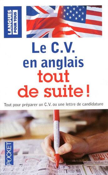 Couverture du livre « Le c.v. en anglais tout de suite! » de Marie-Claude Roland aux éditions Pocket