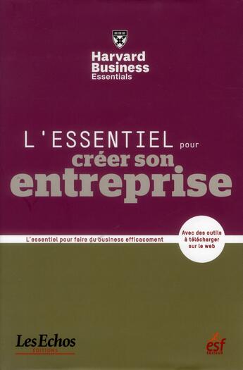 Couverture du livre « L'essentiel pour créer son entreprise » de Richard Luecke aux éditions Esf