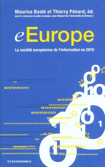 Couverture du livre « EUROPE » de Basle/Penard aux éditions Economica