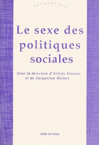 Couverture du livre « Le sexe des politiques sociales » de  aux éditions Indigo Cote Femmes