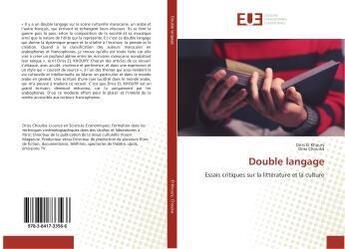 Couverture du livre « Double langage » de El Khoury Driss aux éditions Editions Universitaires Europeennes