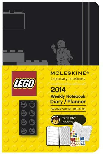 Couverture du livre « Agenda 2014 Lego semainier carnet poche noir » de Moleskine aux éditions Moleskine Papet