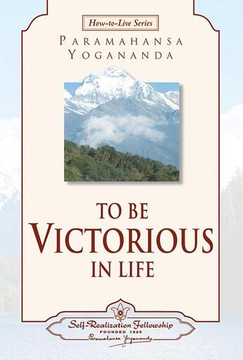 Couverture du livre « To be victorious » de Paramahansa Yogananda aux éditions Srf