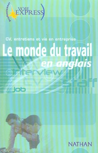 Couverture du livre « Le monde du travail en anglais » de Serena Murdoch-Stern aux éditions Nathan