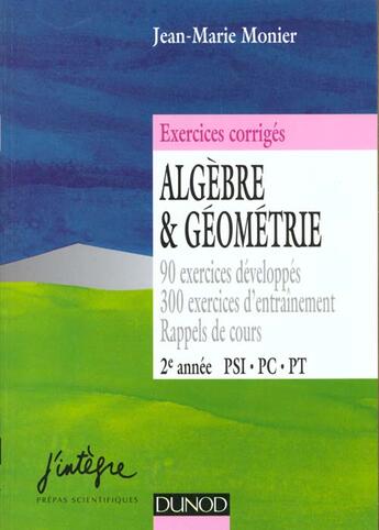 Couverture du livre « Exercices corriges d'analyse psi pc pt 2e annee t.4 » de Jean-Marie Monier aux éditions Dunod