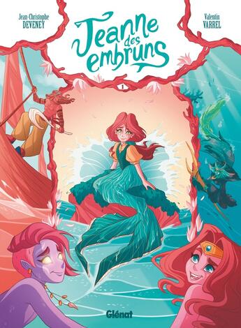 Couverture du livre « Jeanne des embruns Tome 1 : Nacre et Cobalt » de Jean-Christophe Deveney et Valentin Varrel aux éditions Glenat