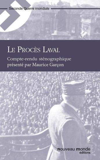 Couverture du livre « Le procès Laval » de  aux éditions Nouveau Monde