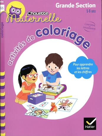 Couverture du livre « Activites de coloriage gs » de Mornet M-F. aux éditions Hatier