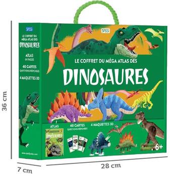 Couverture du livre « Le coffret du méga atlas des dinosaures » de Fabris et Pesavento aux éditions Sassi