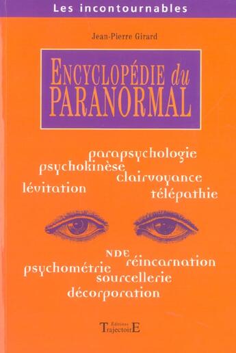 Couverture du livre « Encyclopedie du paranormal » de  aux éditions Trajectoire