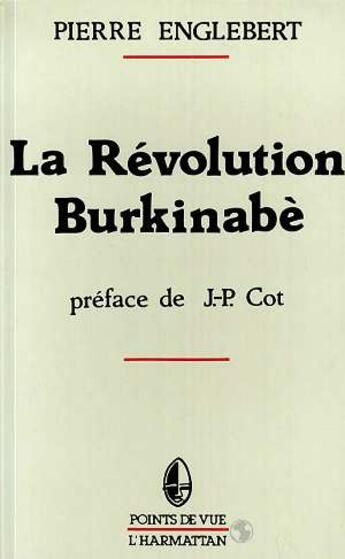 Couverture du livre « La révolution Burkinabè » de Pierre Engelbert aux éditions L'harmattan