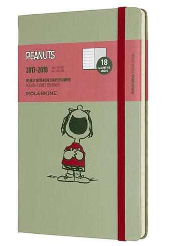 Couverture du livre « Agenda 18 mois semainier peanuts ; grand format (édition 2017/2018) » de  aux éditions Moleskine