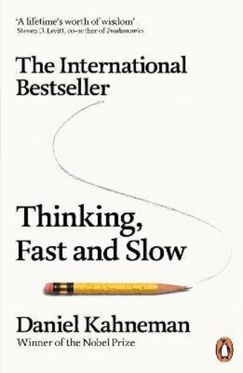 Couverture du livre « Thinking, fast and slow » de Daniel Kahneman aux éditions Penguin