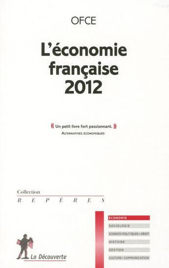 Couverture du livre « L'économie française 2012 » de  aux éditions La Decouverte