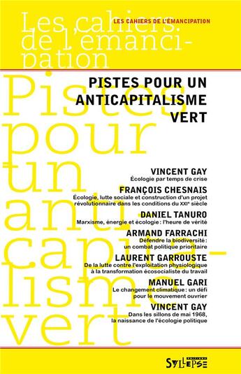 Couverture du livre « Pistes pour un anticapitalisme vert » de  aux éditions Syllepse