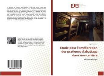 Couverture du livre « Etude pour l'amelioration des pratiques d'abattage dans une carriere - mine et geologie » de Ipo Tagro aux éditions Editions Universitaires Europeennes