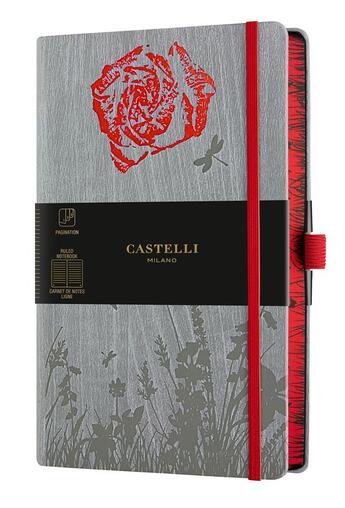 Couverture du livre « Carnet foresta grand format ligné rose » de  aux éditions Castelli Milano