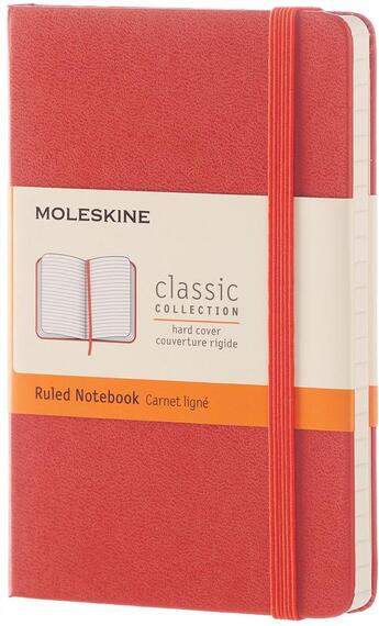 Couverture du livre « Carnet ligneé poche rigide corail » de  aux éditions Moleskine