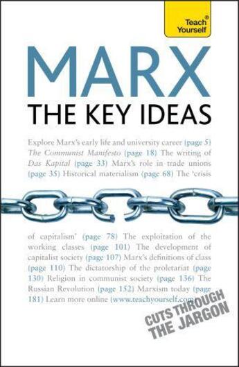 Couverture du livre « Marx - The Key Ideas: Teach Yourself » de Hands Gill aux éditions Hodder Education Digital