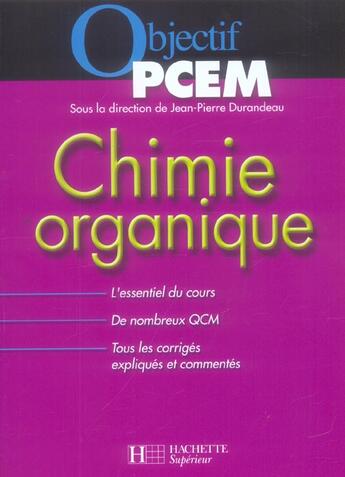 Couverture du livre « Chimie organique » de  aux éditions Hachette Education