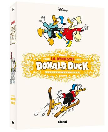 Couverture du livre « La dynastie Donald Duck : coffret Intégrale vol.1 : 1950-1952 ; sur les traces de la licorne et autres histoires » de Carl Barks aux éditions Glenat