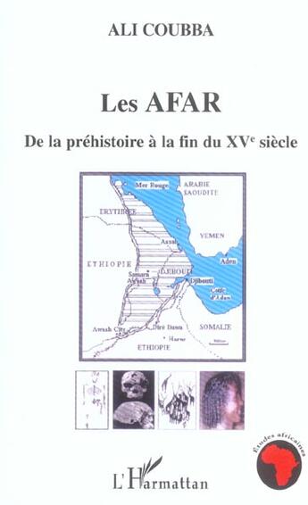 Couverture du livre « Les Afar : de la préhistoire à la fin du XVè siècle » de Mohamed Ali aux éditions L'harmattan