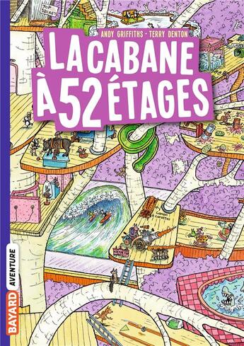 Couverture du livre « La cabane à 13 étages Tome 4 : la cabane à 52 étages » de Andy Griffiths et Terry Denton aux éditions Bayard Jeunesse