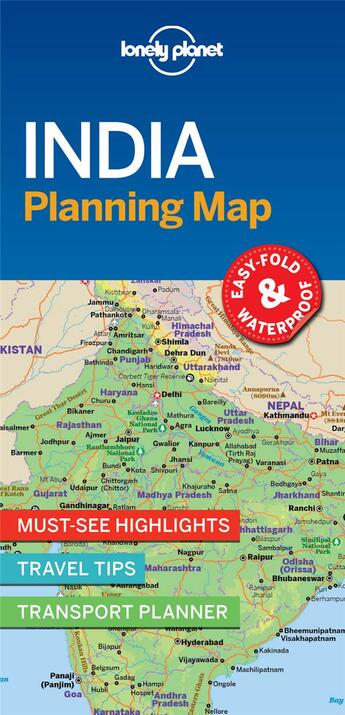 Couverture du livre « India planning map 1ed -anglais- » de  aux éditions Lonely Planet France