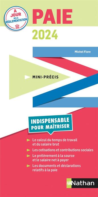 Couverture du livre « Mini-précis : Paie (édition 2024) » de Michel Fiore aux éditions Nathan