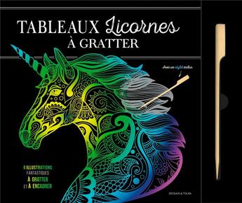 Couverture du livre « Tableaux licornes a gratter » de  aux éditions Dessain Et Tolra