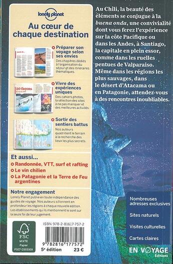 Couverture du livre « Chili et île de Pâques (5e édition) » de Collectif Lonely Planet aux éditions Lonely Planet France