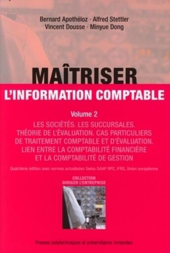 Couverture du livre « Maîtriser l'information comptable t.2 » de Dousse/Stettler aux éditions Ppur