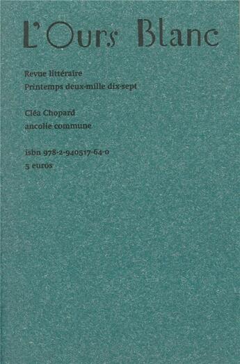 Couverture du livre « Cléa Chopard, ancolie commune » de Chopard Clea aux éditions Heros Limite