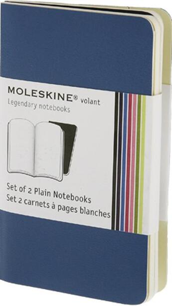 Couverture du livre « Carnet volant blanc tres petit ft set 2 couv. souple bleu » de Moleskine aux éditions Moleskine Papet