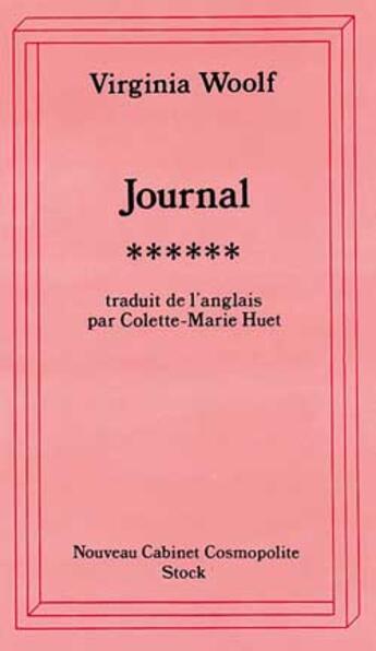 Couverture du livre « Journal T.6 » de Virginia Woolf aux éditions Stock