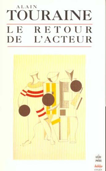 Couverture du livre « Le retour de l'acteur » de Touraine-A aux éditions Le Livre De Poche