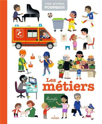 Couverture du livre « Les métiers » de Emilie Gorostis aux éditions Milan