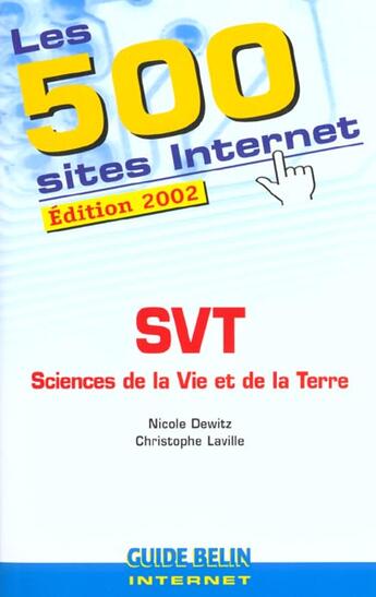 Couverture du livre « Guide 500 sites svt » de Dewitz/Laville aux éditions Belin