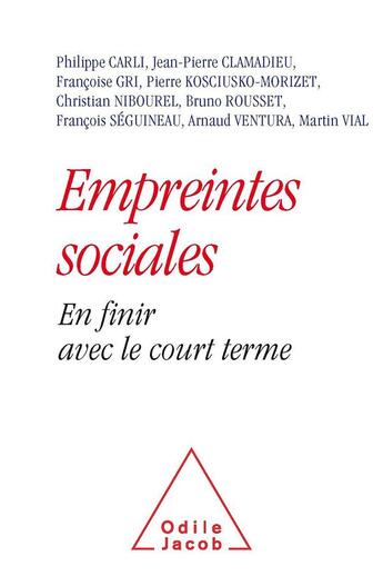 Couverture du livre « Empreinte sociale » de Alain Louyot aux éditions Odile Jacob