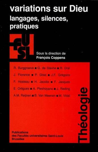 Couverture du livre « Variations sur dieu - langages silences pratiques » de Coppens F aux éditions Pu De Saint Louis