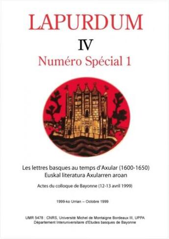 Couverture du livre « Revue Lapurdum T.4 » de Revue Lapurdum aux éditions Pu De Bordeaux