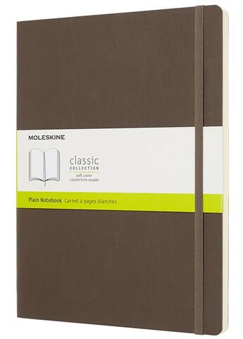 Couverture du livre « Carnet blanc très grand format souple terre d'ombre » de  aux éditions Moleskine